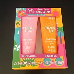 Spa Luxury Brazilian Sol & Brazilian Flora Hand Cream Set NEW